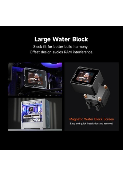 Cps Gt360m Argb Display Bk 360mm Aıo Sıvı Cpu Soğutucu, 2.8 Ips Ekran, 300w Tdp, 3x120mm Argb Pwm Fan, Intel Lga1700/1851 & Amd Am5/am4 Uyumlu