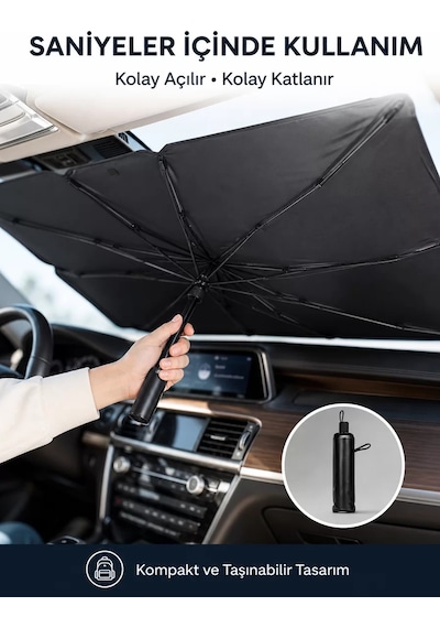 Renault Symbol Dacia Sandero Opel Corsa Ford Ka Peugeot 208 Uyumlu Oto Şemsiye Yeni Nesil Cn