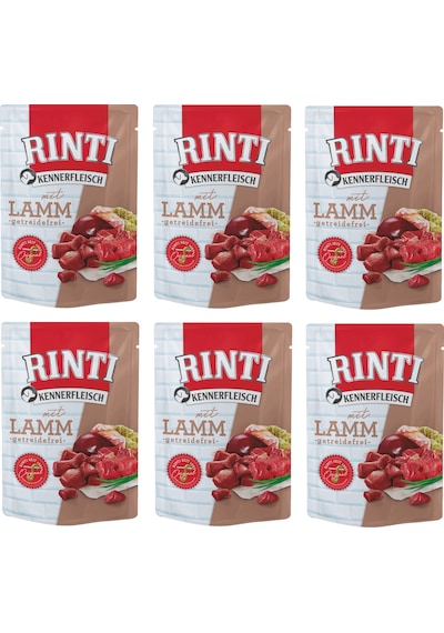 Rinti Pouch Kuzu Etli Köpek Yaş Mama 6 x 400 G