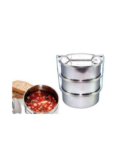Sefer Tası Yemek Taşıma Kabı 3 Lü 12 Cm Çap Tek Kişilik