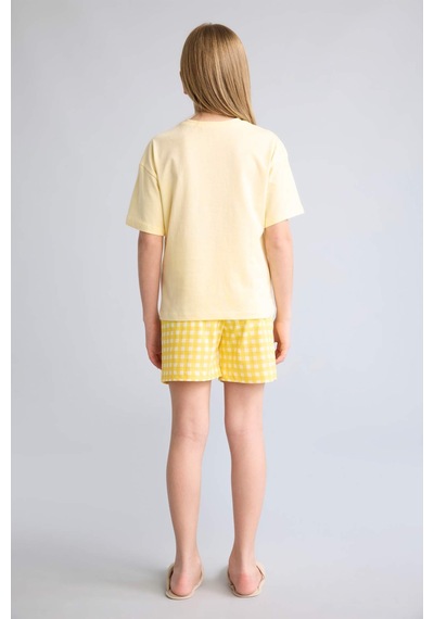 Defacto Regular Fıt 2li Sarı Pijama Takımı Kız Çocuk H5508a826smyl155 Sarı-yl155