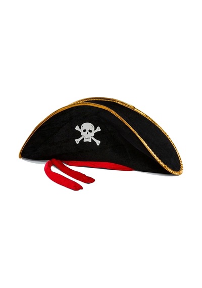 Yetişkin Boy Kadife Jack Sparrow Denizci Kaptan Jack Korsan Şapkası 50x20 Cm 1
