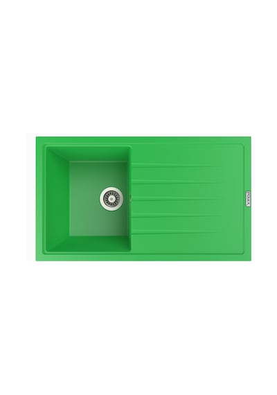 Polex Cristalüx Granit Evye P-03 Yeşil Tezgah Altı Ve Tezgah Üstü Mutfak Evyesi 85x49.5 CM