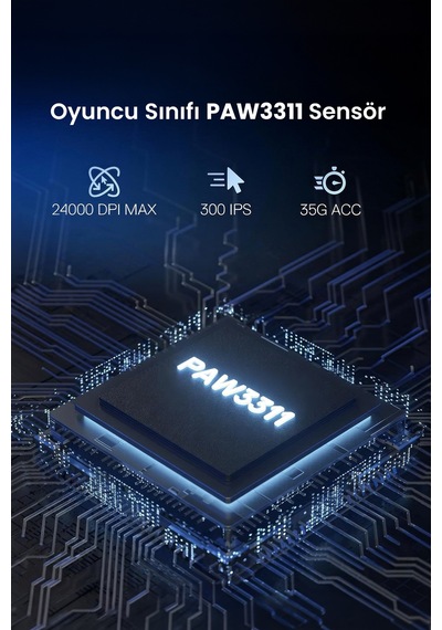 Redragon 3 Modlu Ultra Hafif Paw3311 24.000dpı Şarj İstasyonuna Sahip Oyuncu Mouse M998 -