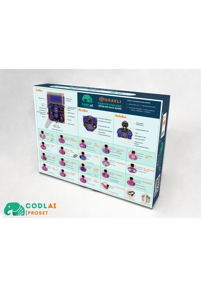 Codlaı Proset Profesyonel Robotik Kodlama Eğitim Seti - Esp32 Iot İleri Seviye Stem Tam Teşekküllü Kit - Kozmik Mor
