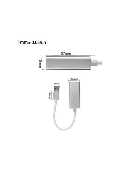 Cr42 Usb 3.0'dan Ethernet Rj45'e 1000 Mbps Çevirici Adaptör İnternet Dönüştürücü Laptop Pc İle Uyumlu Alüminyum Kasa