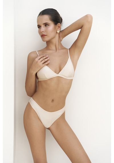 Mai Collection Mai Studios Co. Bintang Düz Kesim Bej Bikini Altı Bej