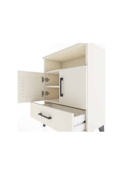 Arges Komodin 3 Raflı Tek Çekmeceli 2 Kapaklı 60x30x80 Aytaşı-aytaşı Aytası