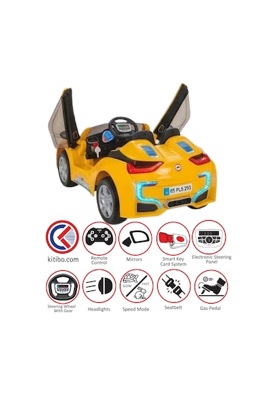 Pilsan Speed Sonic Akülü Araba 12 Volt Kumandalı Sarı
