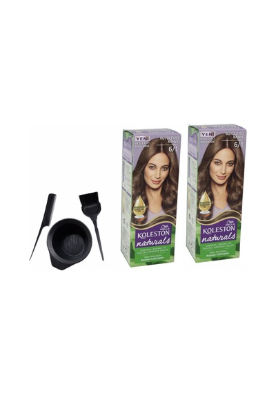 Koleston Natural Saç Boya 6/1 Büyüleyici Kahve 2 Adet+Boyama Seti