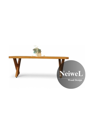 Neiwel Voel Doğal Ahşap Sehpa-70-100 Açık Ceviz