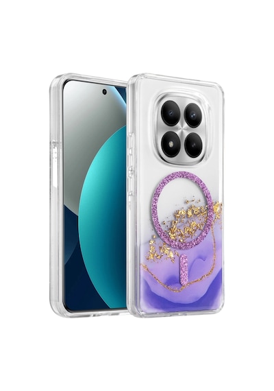 Onegif Xiaomi Redmi Note 15 Pro Plus 5g Lotus Simli Magsafe Kapak - Mor - Mor