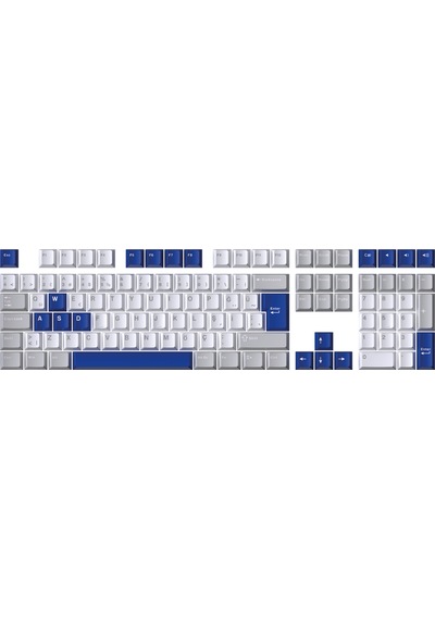 Cherry Double Shot Pbt Full Set Mavi Türkçe Keycap Set
