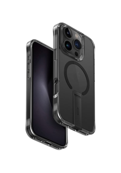 Apple Uyumlu iPhone 16 Pro Kılıf Eleva Serisi Standlı Magsafe Özellikli Magclick Premium Kılıf Black