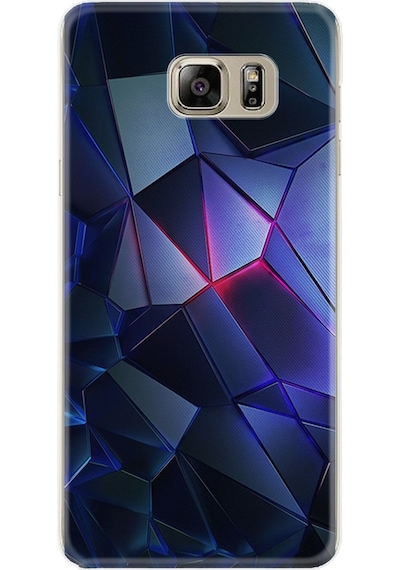 Samsung Uyumlu Galaxy Note 5 Kılıf Silikon Desenli Üçgenler 2 1872