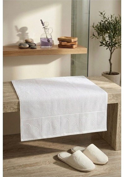 Esila Serisi Beyaz Renk Banyo Havlusu 90 X 150 Premium Yumuşak Dokulu %100 Organik Pamuk Beyaz - 890563692 Beyaz