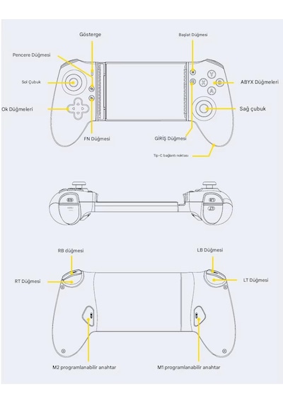 Everbox H5 Kablosuz Oyun Kumandası Gamepad Bluetooth Android, Apple Uyumlu iOS, Windows Pc 1000hz 400mah Batarya