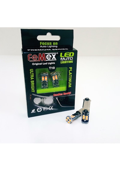 Femex  Platinum H21W Baw9S 12Ledli 650 Lumen Turuncu Led Ampul Akt N11.1063