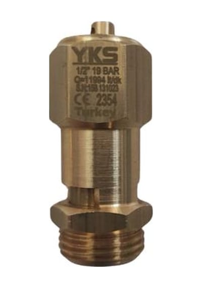 Yks 1/2 19 Bar Ce Air Emniyet Ventili Yks-156 No:156-131023 Hava Kompresörü İçin