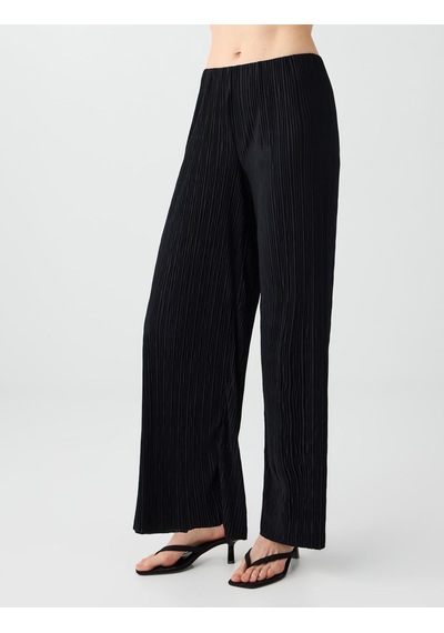 Jimmy Key Jimmy Key Siyah Bol Paça Pliseli Örme Pantolon 6sw187379900