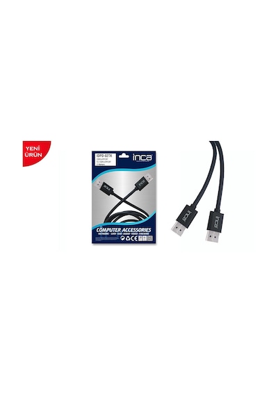 Inca Idpd-02Tx Display Port To Display Port 4K 2 Metre Kablo