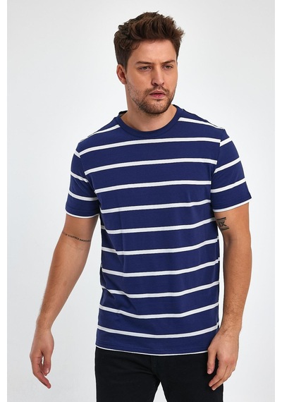 Alexander Gardi Alexandergardı Çizgili Regular Fit T-shirt E23-00148 001