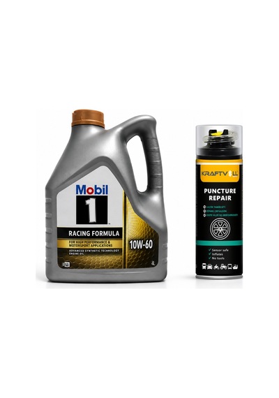 Mobil 1 Motorsport Formula Motor Yağı 10W-60 4 L + Lastik Tamir Kiti 400 ML