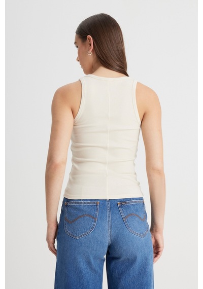 Lee Slim Fit Dar Kesim Bej Tişört L241615A92 Bej