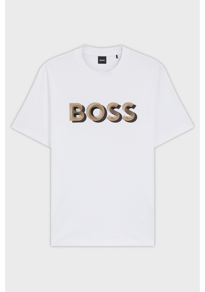 Boss Erkek T Shirt 50551902 100 Beyaz Beyaz