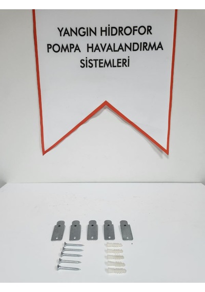 Yangın Tüpü Askı Aparatı Metal 5'li Set Vida Dübel Dahil