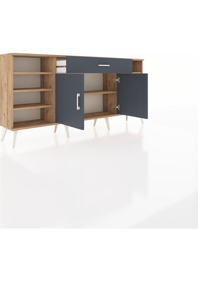 Arges Konsol 7 Raflı Tek Çekmeceli 2 Kapaklı 176x30x83 Çam-antrasit/antrasit Antrasit/antrasit Arges Konsol 7 Raflı Tek Çekmeceli 2 Kapaklı 176x30x83 Çam-antrasit/antrasit Antrasit/antrasit