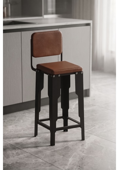 Retodesign Lotus Kare Bar 2 Sandalyeli Takım 9102 Antrasit - Siyah