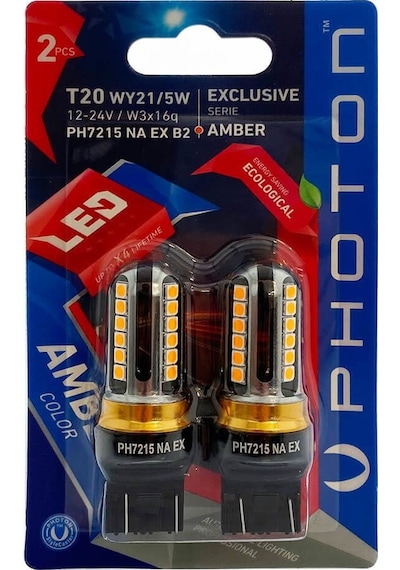 PHOTON T20 ÇİFT DUY TURUNCU LED OTO AMPUL W21/5W PH7215NAEX