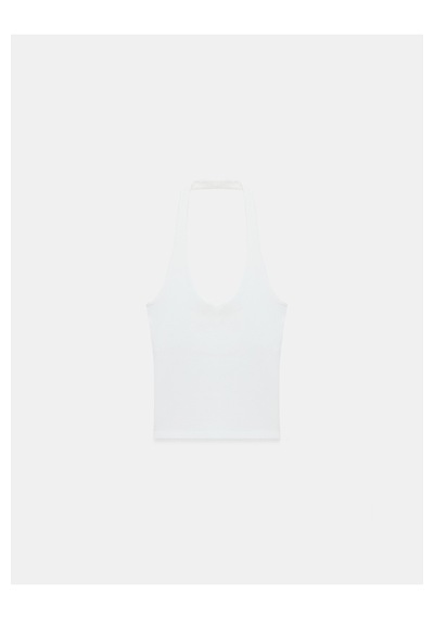 DİLVİN Dilvin Kadın 21052 Halter Yaka Ekru Bluz - 101a21052