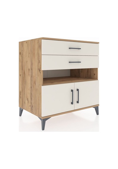 Kronos Şifonyer 2 Raflı 2 Çekmeceli 2 Kapaklı 88x59x96 Çam-ay... Çam