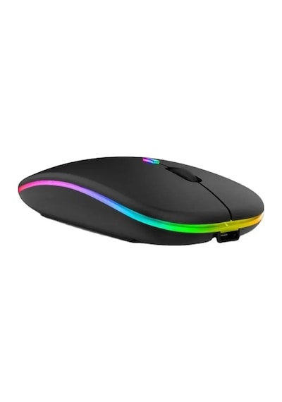 Sr M1 Şarjlı Kablosuz Bluetooth Usb 2.4 Ghz Mouse 800/1200/1600 Dpı, Rgb Led, Type C Çok Renkli