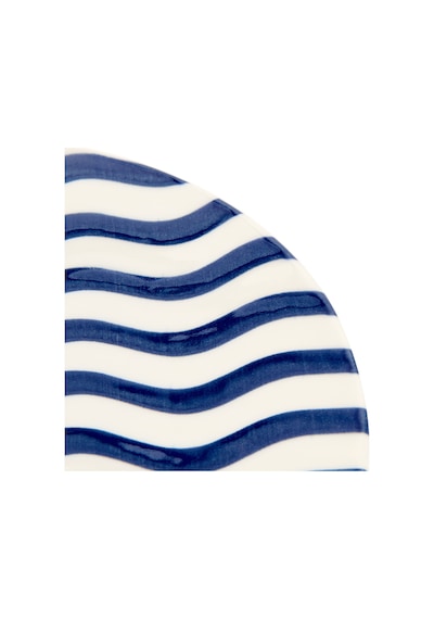 Tuluu Porselen Panarea Servis Tabağı - Mavi - 25 Cm Renkli