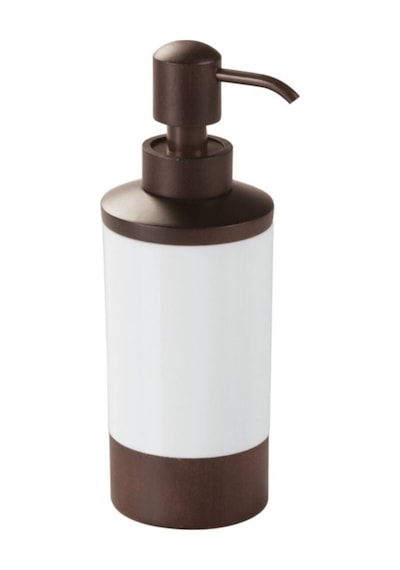 Buççin Online Mağaza Sıvı Sabunluk Ahsap Tasarımlı Akrilik 7x7x21cm 325ml Akrilik Beyaz Çok Renkli