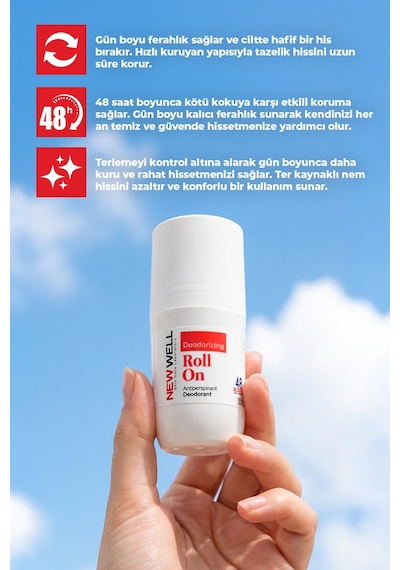Deodorizing Roll On Terleme Önleyici Koltuk Altı Roll On Kırmızı 75 Ml