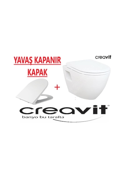 Creavit Tp325 Terra Asma Klozet + Ultima Duroplast Hidrolik Yavaş