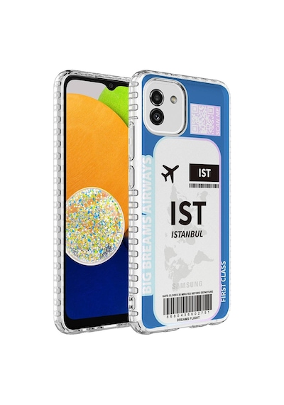 Galaxy A04 Kılıf Airbag Kenarlı Renkli Desenli Elegans Kılıf