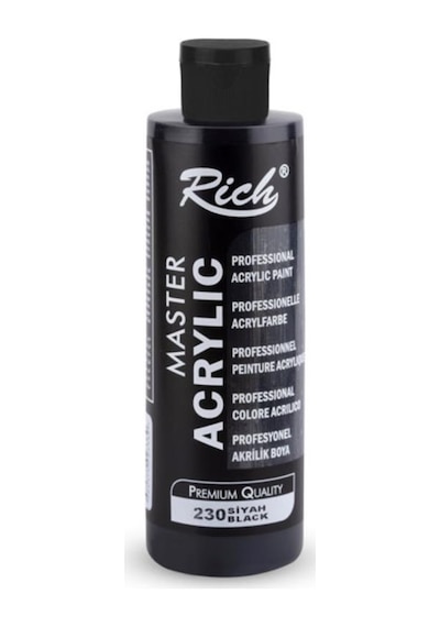 Rich Master Akrilik Boya 240 Ml Siyah 230 Siyah