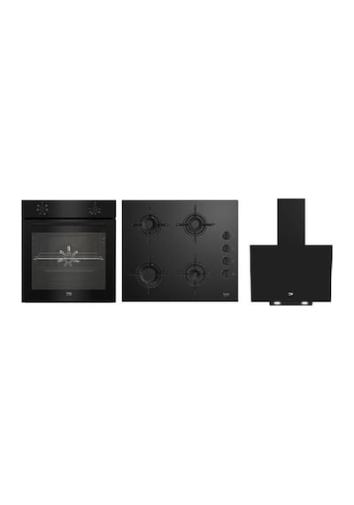 Beko BFC 211 SR - BOCD T 6010 ESR - BDE 6030 SR Siyah Ankastre Set