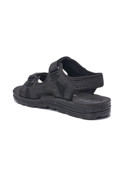 Günlük Unisex Kalın Anatomik Taban Cırtlı Ayarlanabilir Plaj Havuz Deniz Sandalet 037-337-183 Eski Siyah