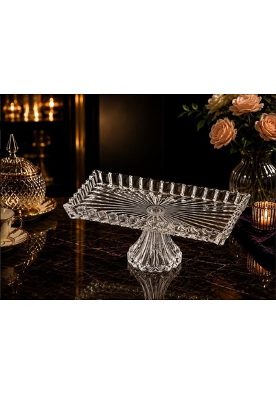 Roykıng Jtele Dikdörtgen Ayaklı Sunum Tabağı 29x15 Cm