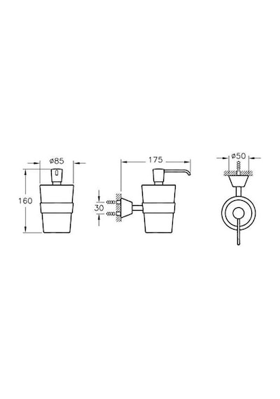 VitrA A44583 Matrix Krom Sıvı Sabunluk