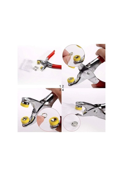 Metal Çıtçıtlı Düğme Pensesi Ve Düğmesi 25 Set - 660211085