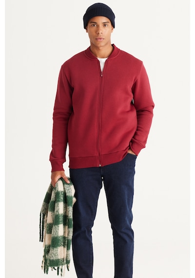 AC&Co / Altınyıldız Classics Erkek Bordo Standart Fit Normal Kesim İçi Polarlı Kolej Yaka Pamuklu Sweatshirt Bordo AC&Co / Altınyıldız Classics Erkek Bordo Standart Fit Normal Kesim İçi Polarlı Kolej Yaka Pamuklu Sweatshirt Bordo