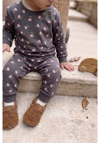 Cigit Desenli Pijama Takımı 2-8 Yaş Füme