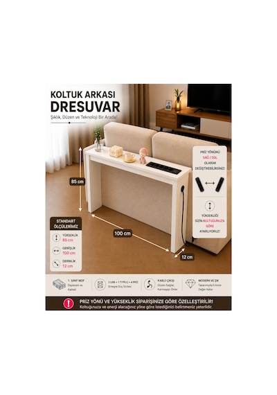 Café Royale Vintage & Usb-tech Konsol Raf - 3 Usb + 4 Priz Girişli Mdf Koltuk Arkası Raf Beyaz 100x85x12 Café Royale Vintage & Usb-tech Konsol Raf - 3 Usb + 4 Priz Girişli Mdf Koltuk Arkası Raf Beyaz 100x85x12